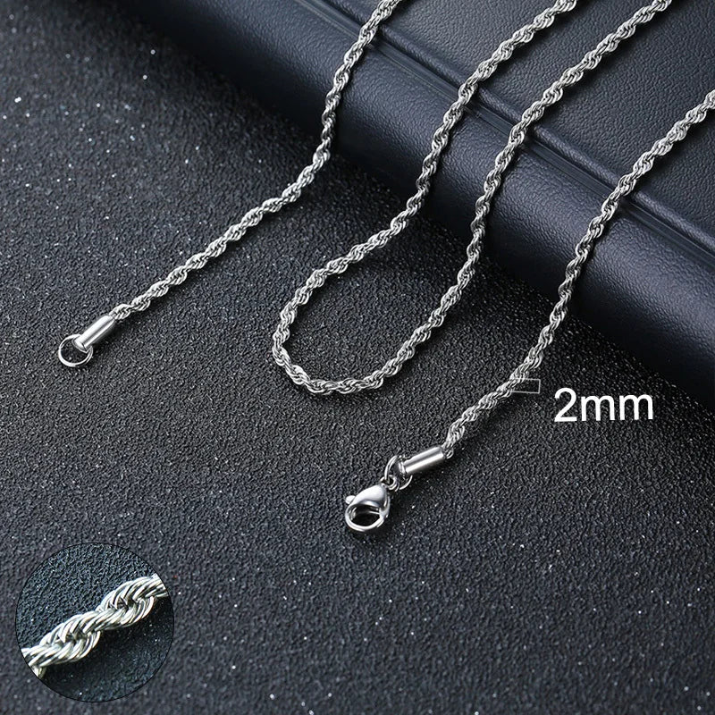 Silver Cuban chain 3mm thickness – The Crew