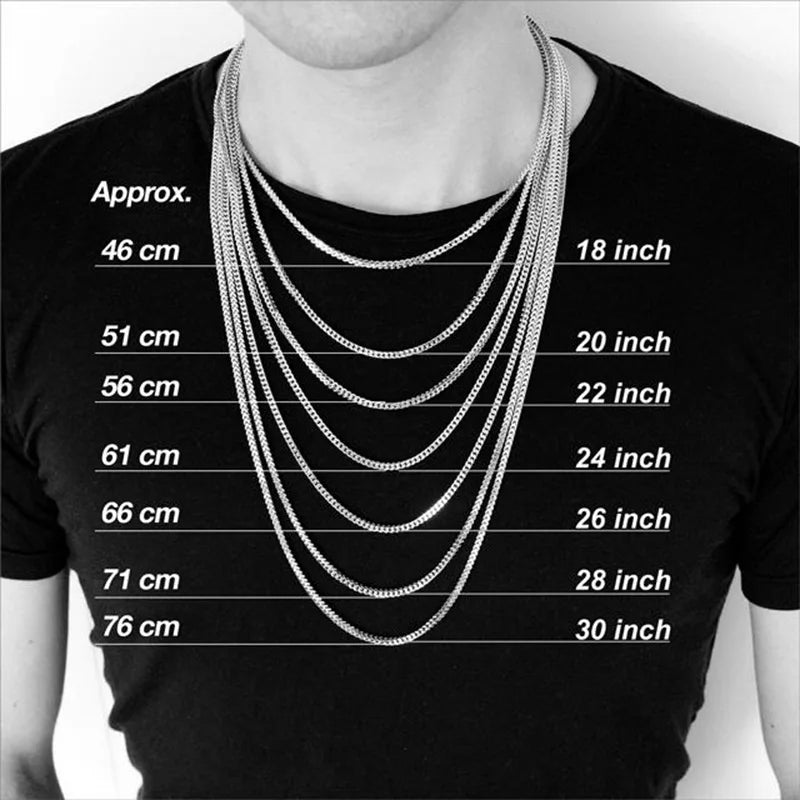 Unisex Cuban Chain Necklace – Stainless Steel & Stylish – The Crew