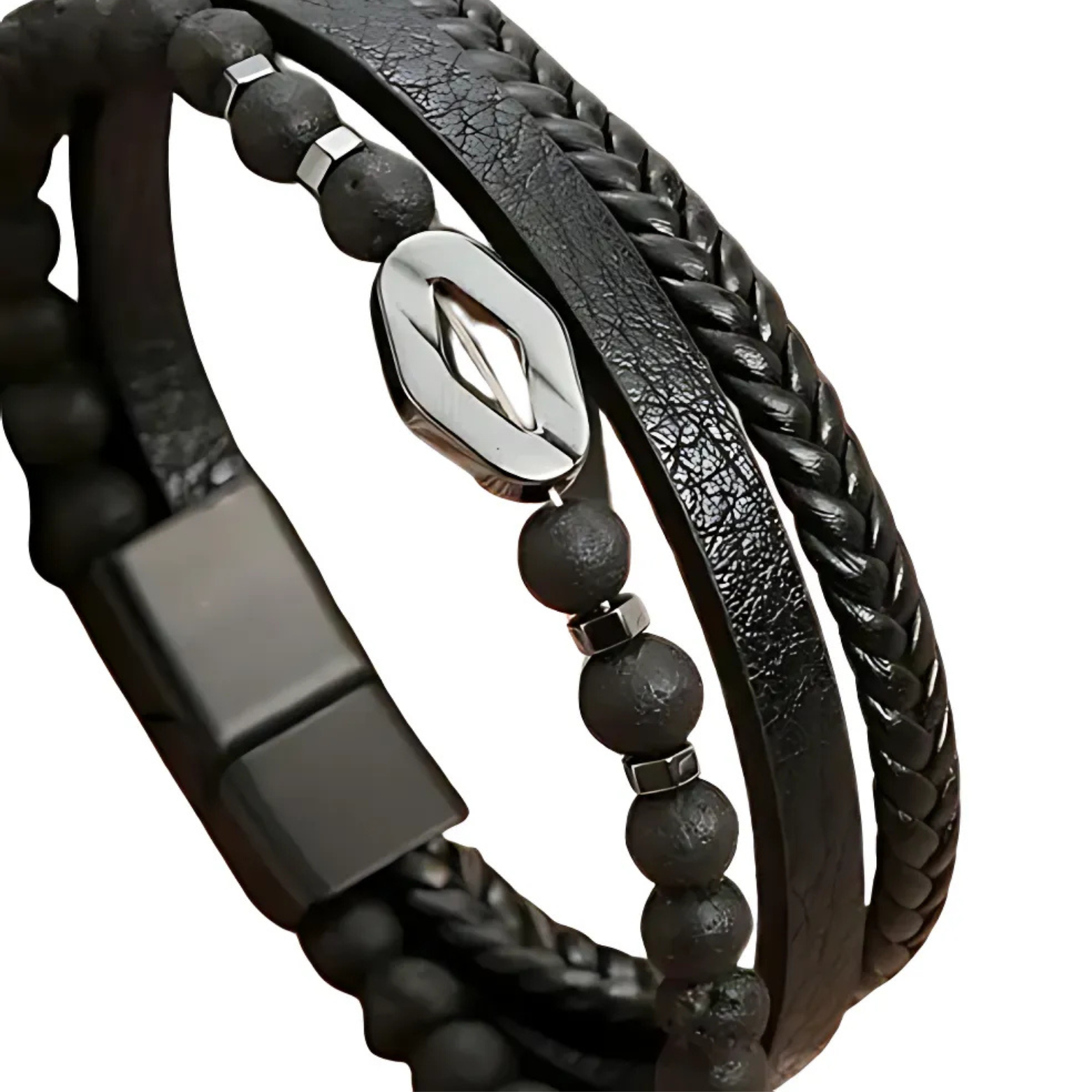 Classic Woven Leather Bracelet – Stylish & Durable – The Crew