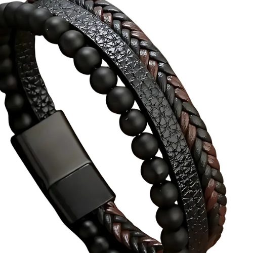 Classic Woven Leather Bracelet – Stylish & Durable – The Crew