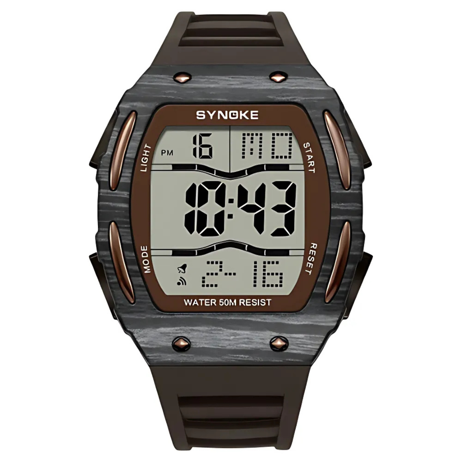 SYNOKE Shockproof Digital Sports Watch Front View – The Crew