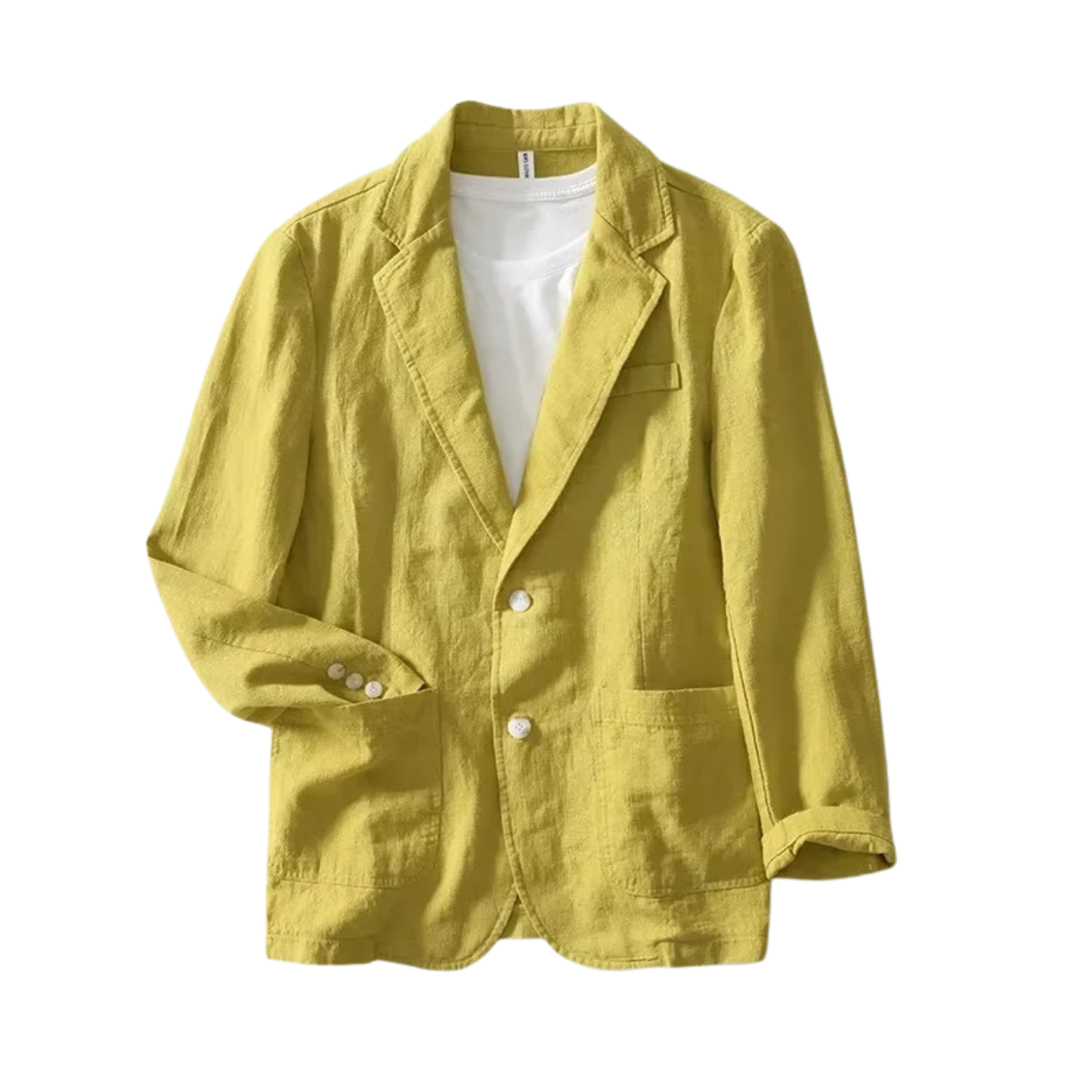 Mustard Yellow Men’s Linen Blazer – The Crew