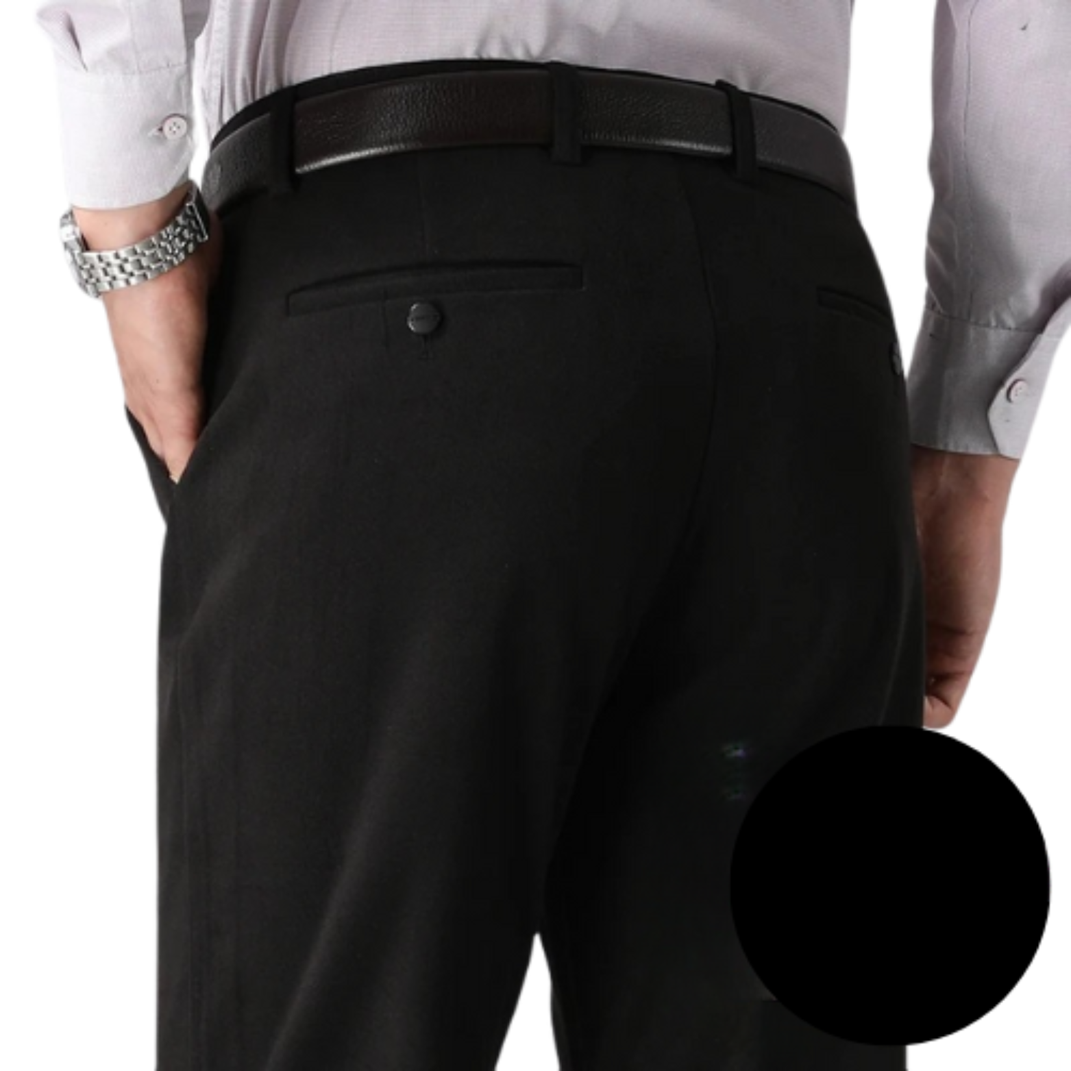 Black wool pants color swatch – The Crew