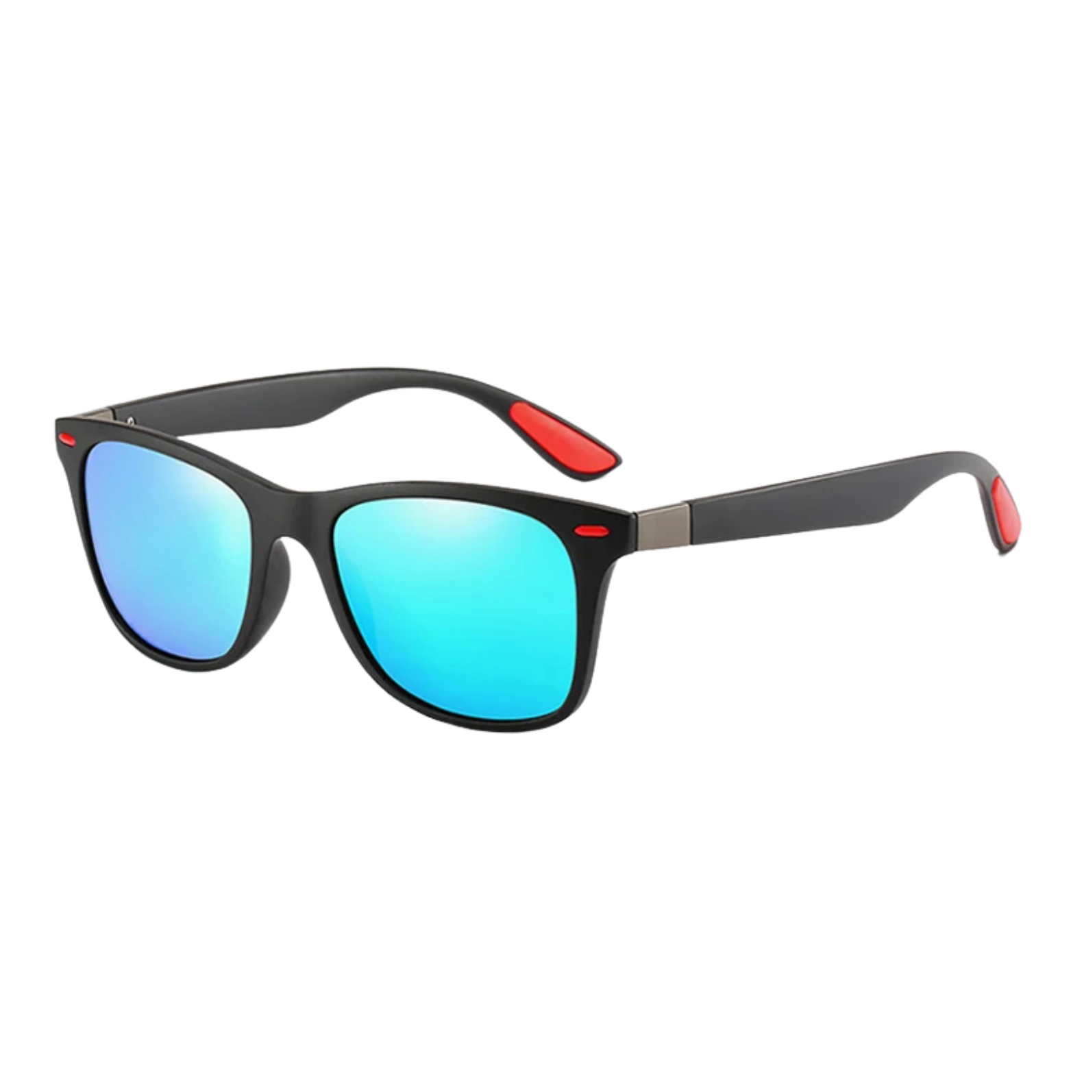 Men classic polarized sunglasses blue mirror lens – The Crew