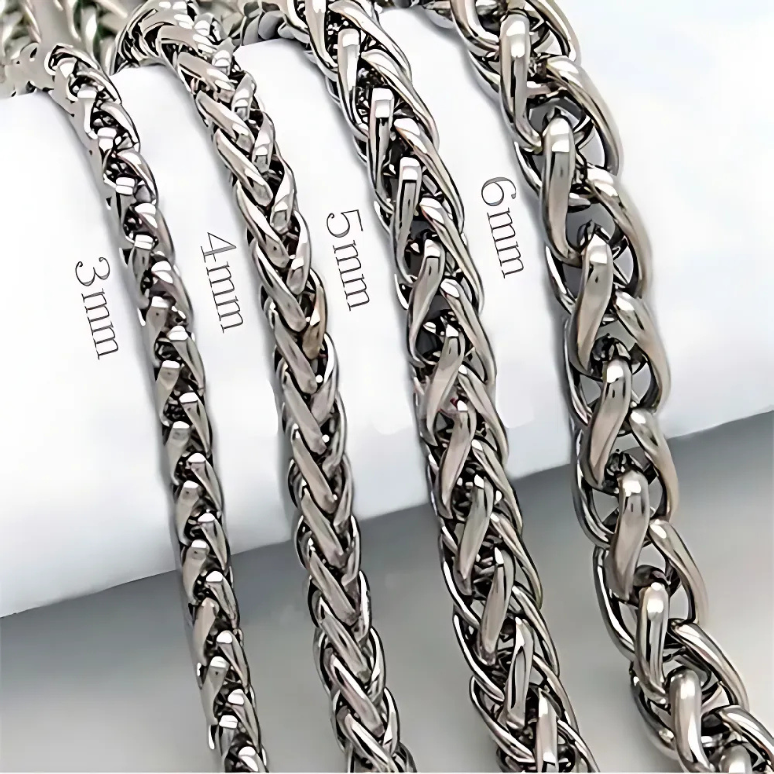 Men's Titan Twist Stainless Steel Chain Necklace