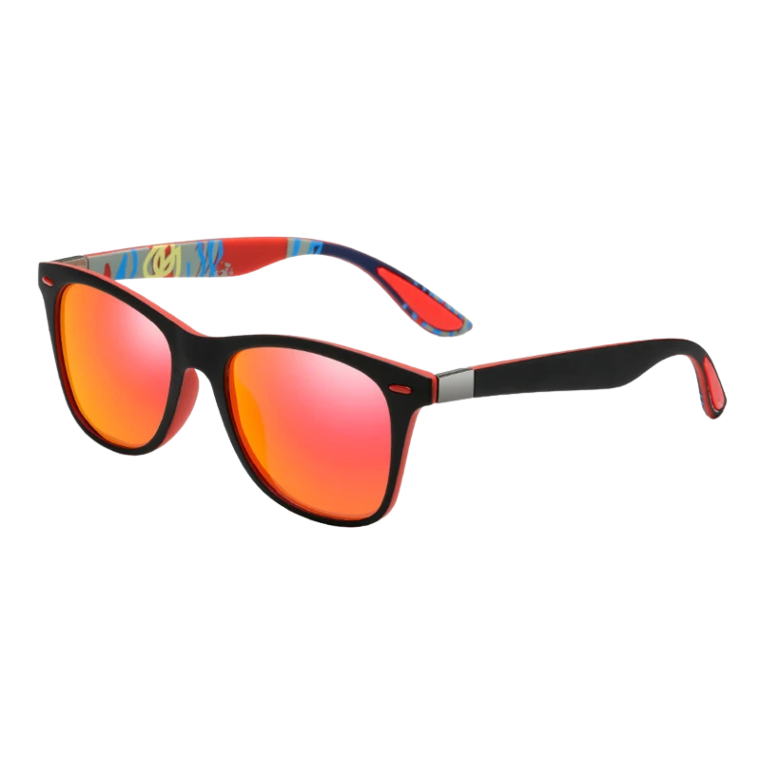 Men polarized sunglasses red gradient lens – The Crew