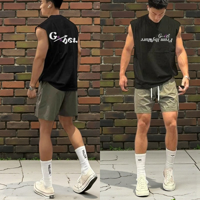 Men Wearing Sport Cotton Vest Urban Look – The Crew