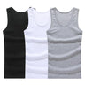 Men’s cotton sleeveless tank tops 3-pack black white gray – The Crew