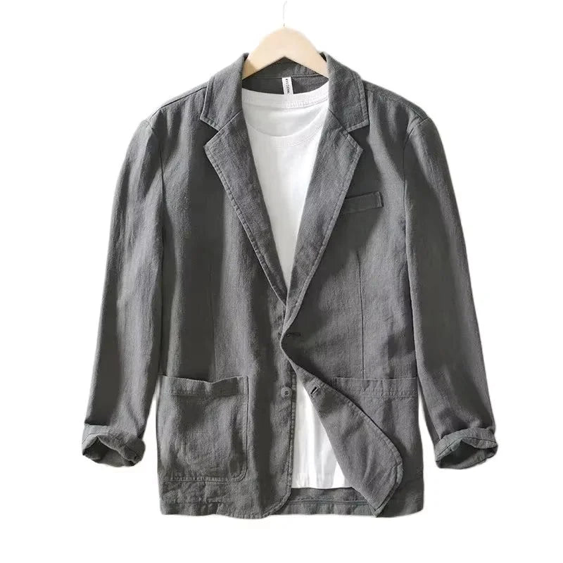 Grey Men’s Summer Linen Blazer Lightweight – The Crew