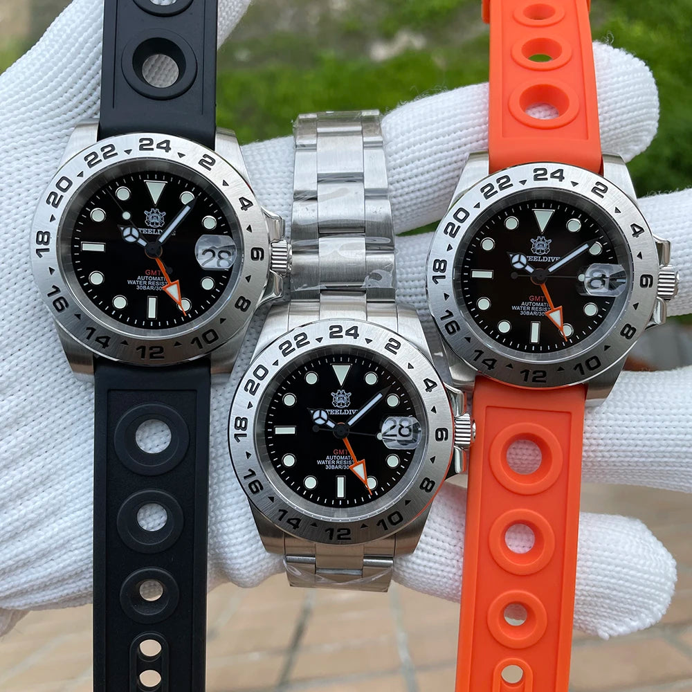 STEELDIVE SD1992 black bezel orange strap – The Crew