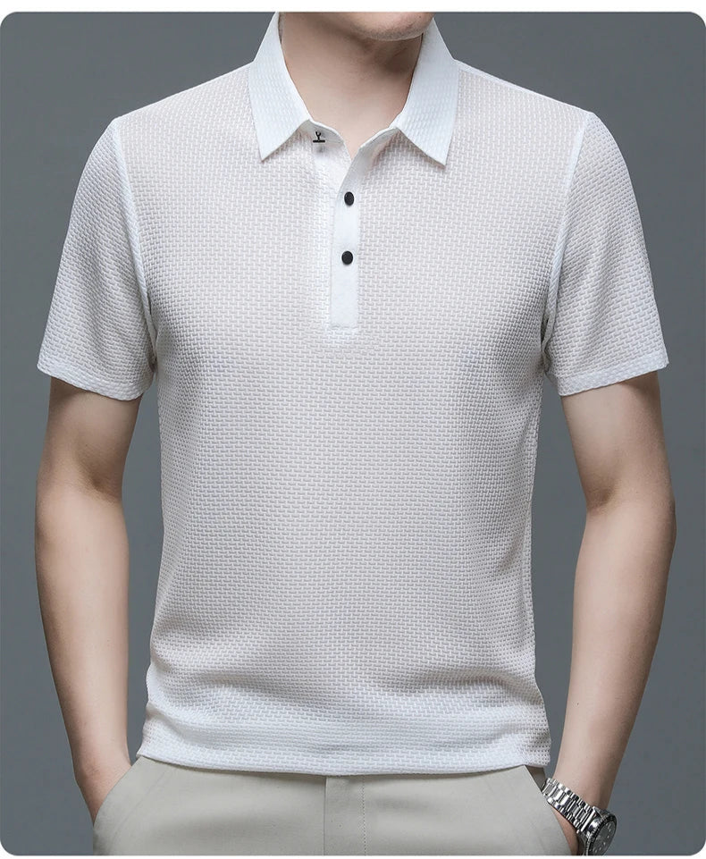 Men’s Solid Color Polo Shirt – Comfortable & Stylish – The Crew