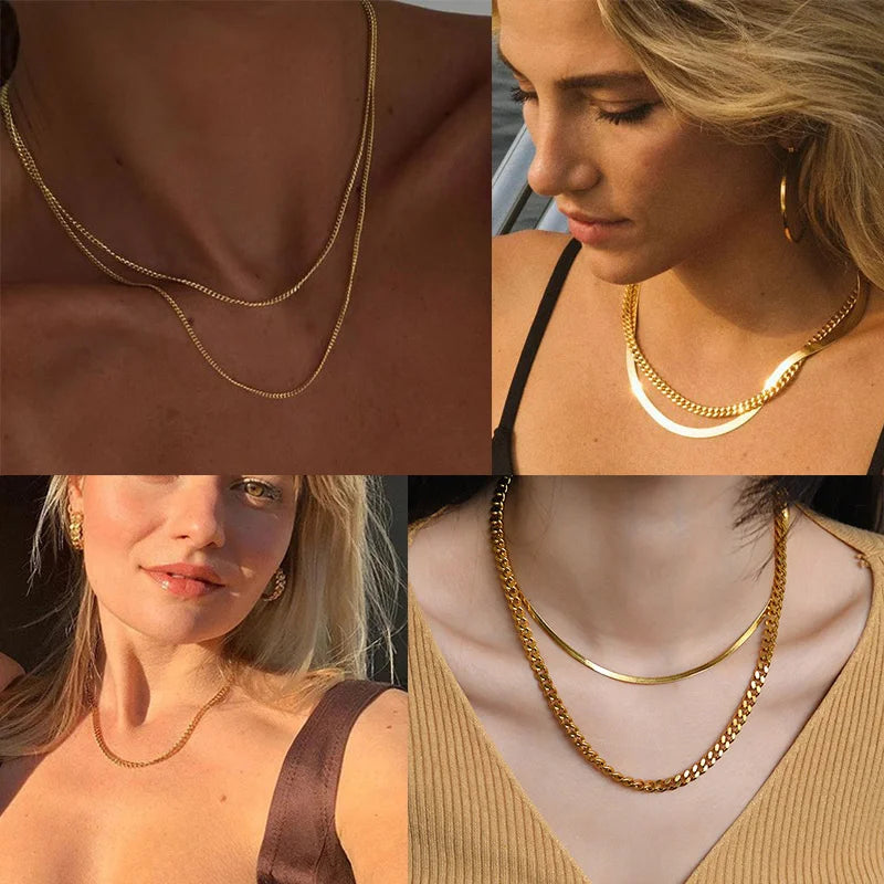 Unisex Cuban Chain Necklace – Stainless Steel & Stylish – The Crew