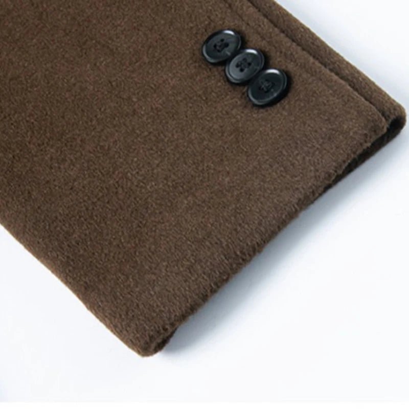 Men’s Long Wool Overcoat Slim Fit – Luxury Business Coat - The Crew
