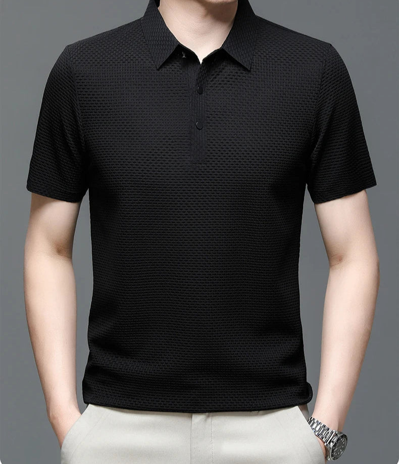 Men’s Solid Color Polo Shirt – Comfortable & Stylish – The Crew