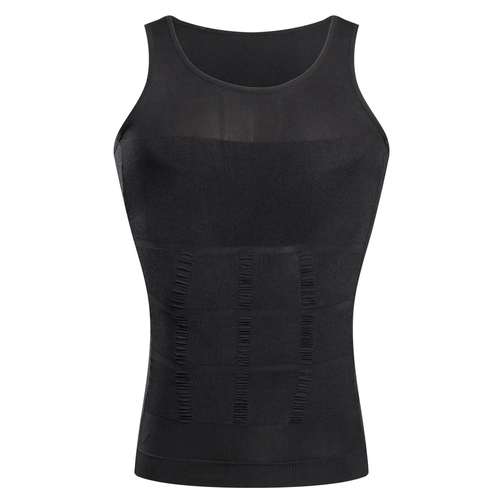 Men’s Black Slimming Compression Tank Top – The Crew