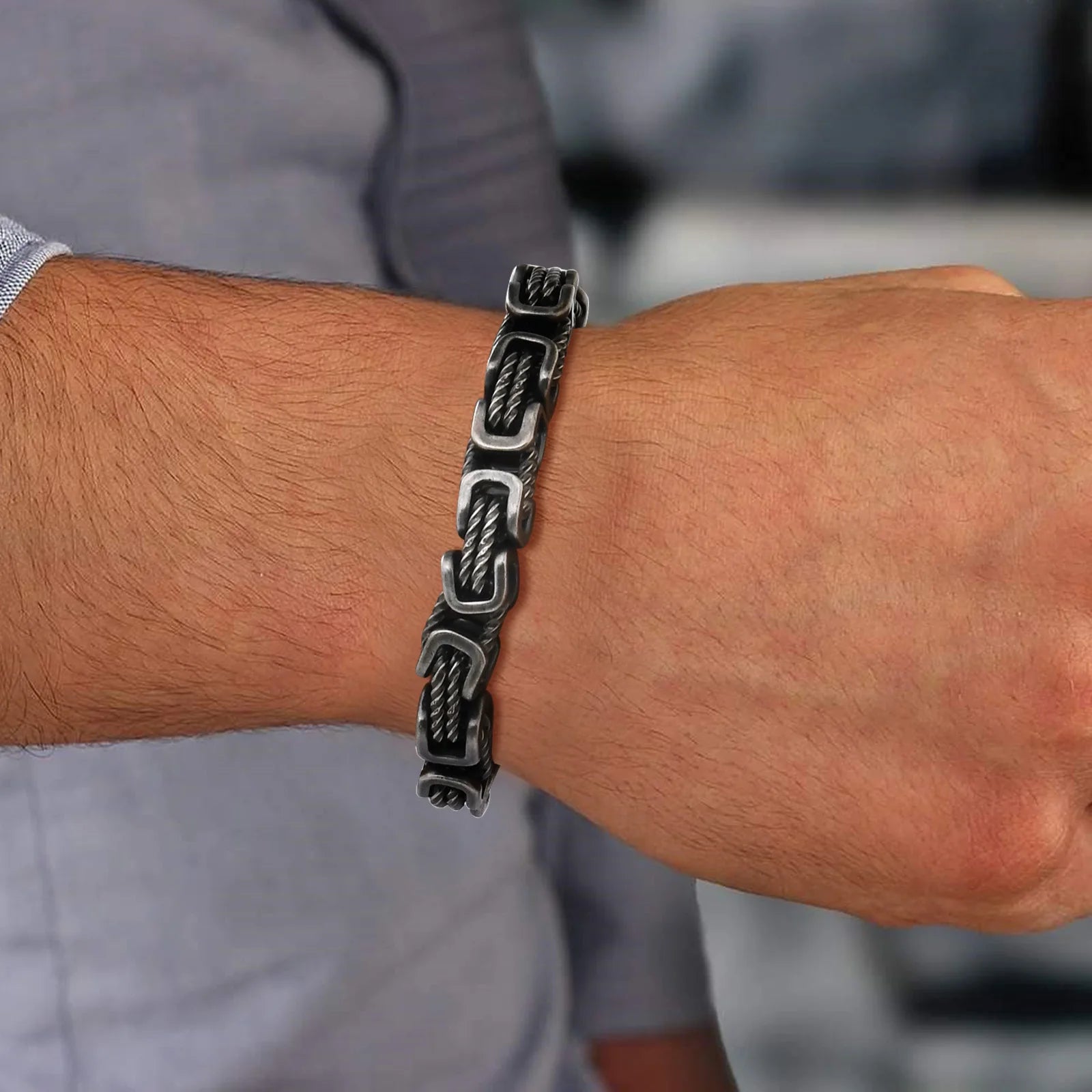Men's Imperium Byzantine Stainless Steel Bracelet