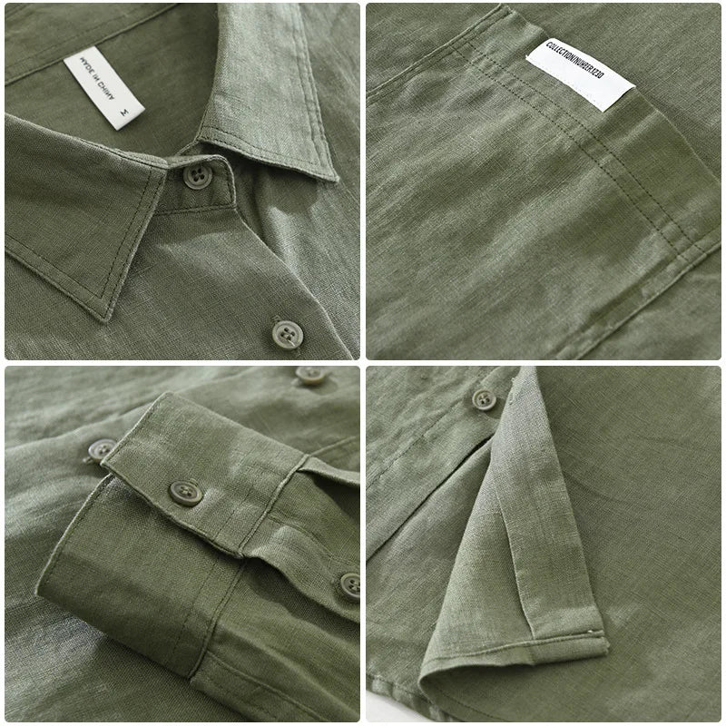 Men’s Linen White Casual Shirt – Lightweight Summer Style - The Crew