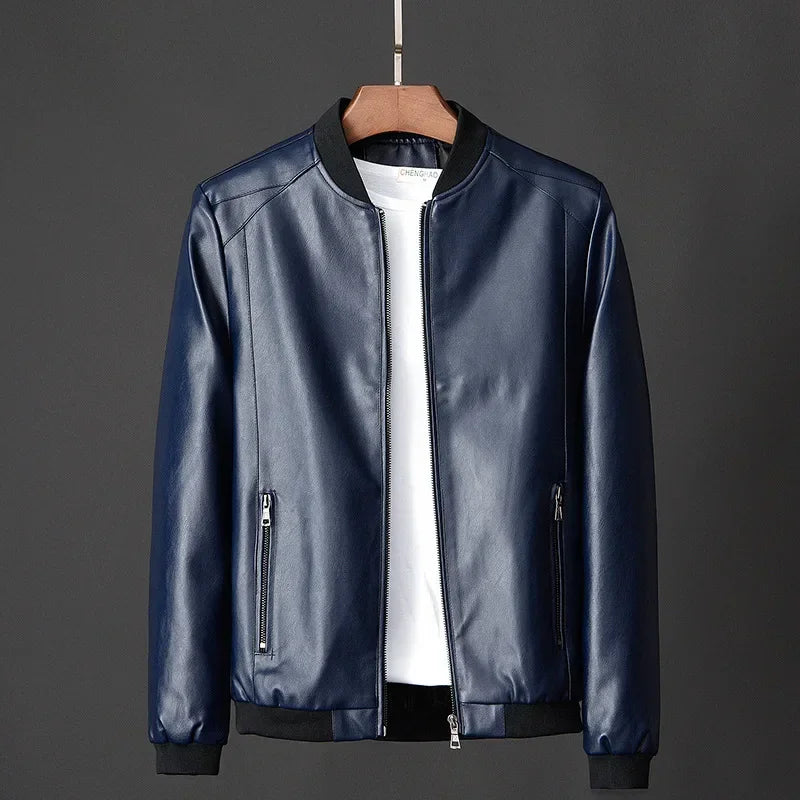 Men’s PU Leather Biker Jacket Stylish & Durable | The Crew
