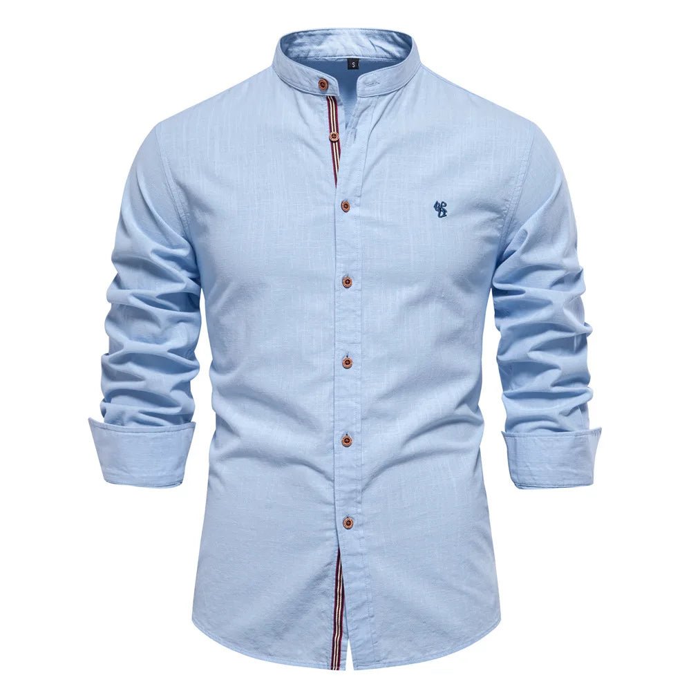 Men’s Premium Cotton Linen Shirt – Breathable Casual Style - The Crew