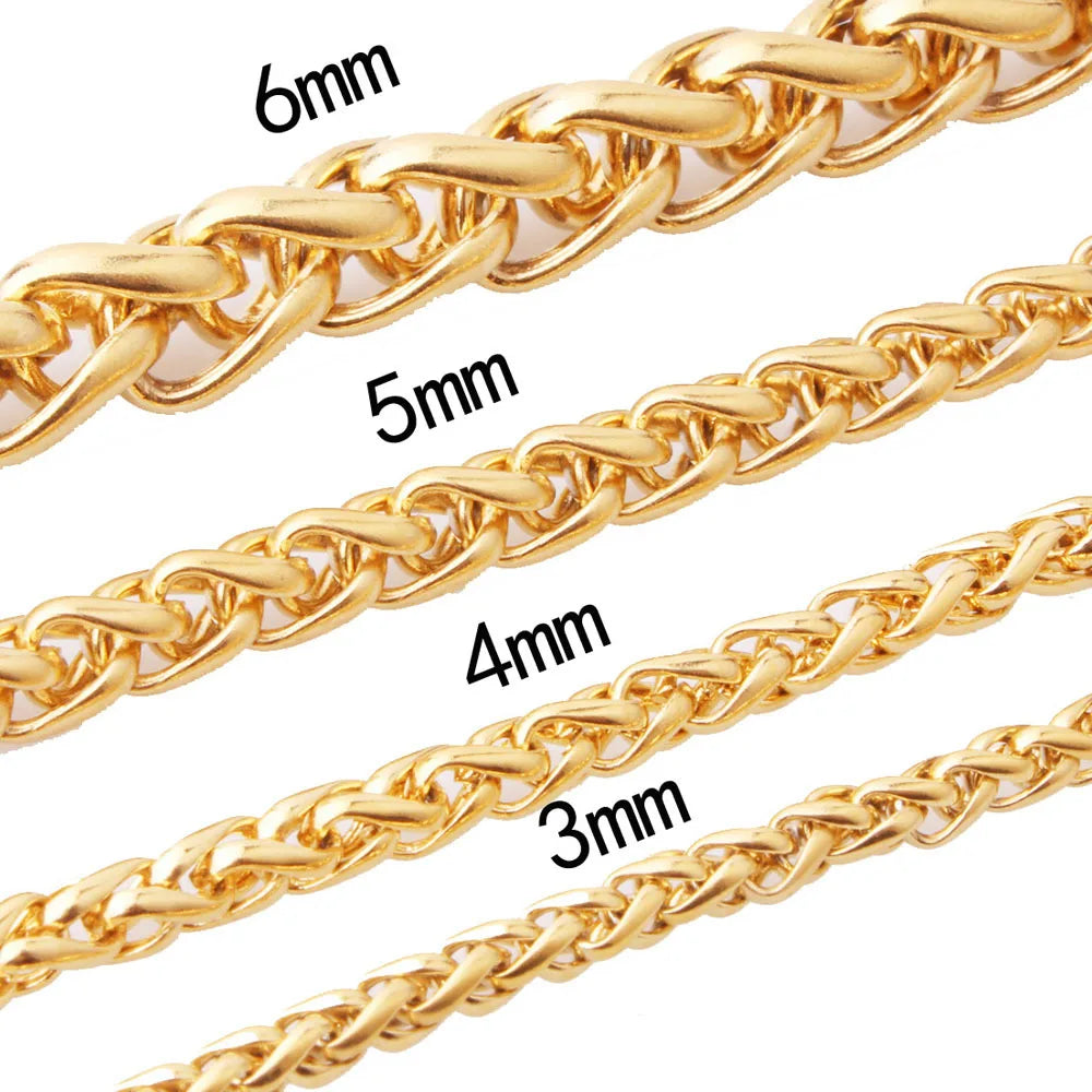 Men's Titan Twist Stainless Steel Chain Necklace