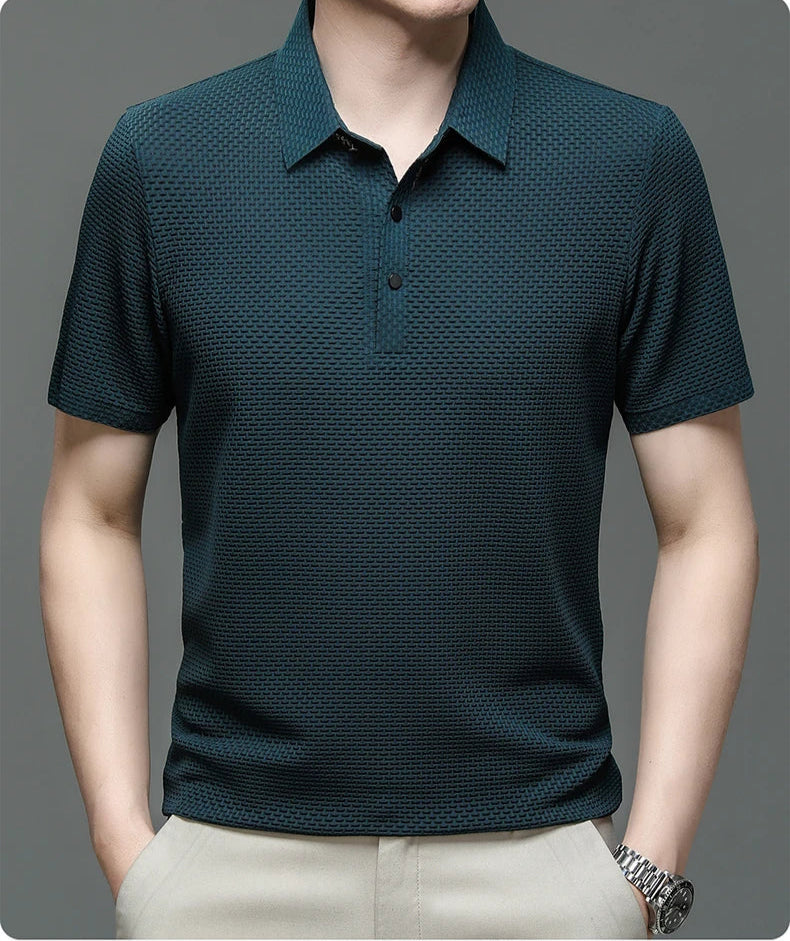 Men’s Solid Color Polo Shirt – Comfortable & Stylish – The Crew