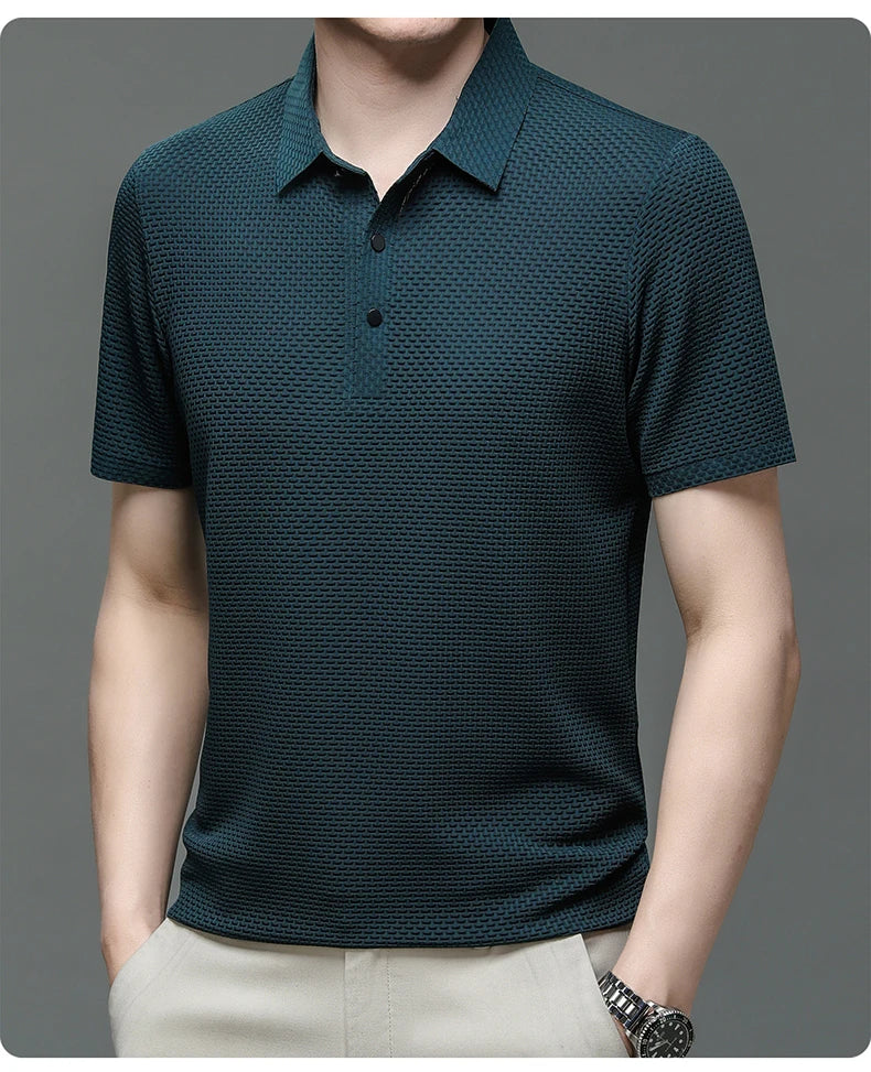 Men’s Solid Color Polo Shirt – Comfortable & Stylish – The Crew