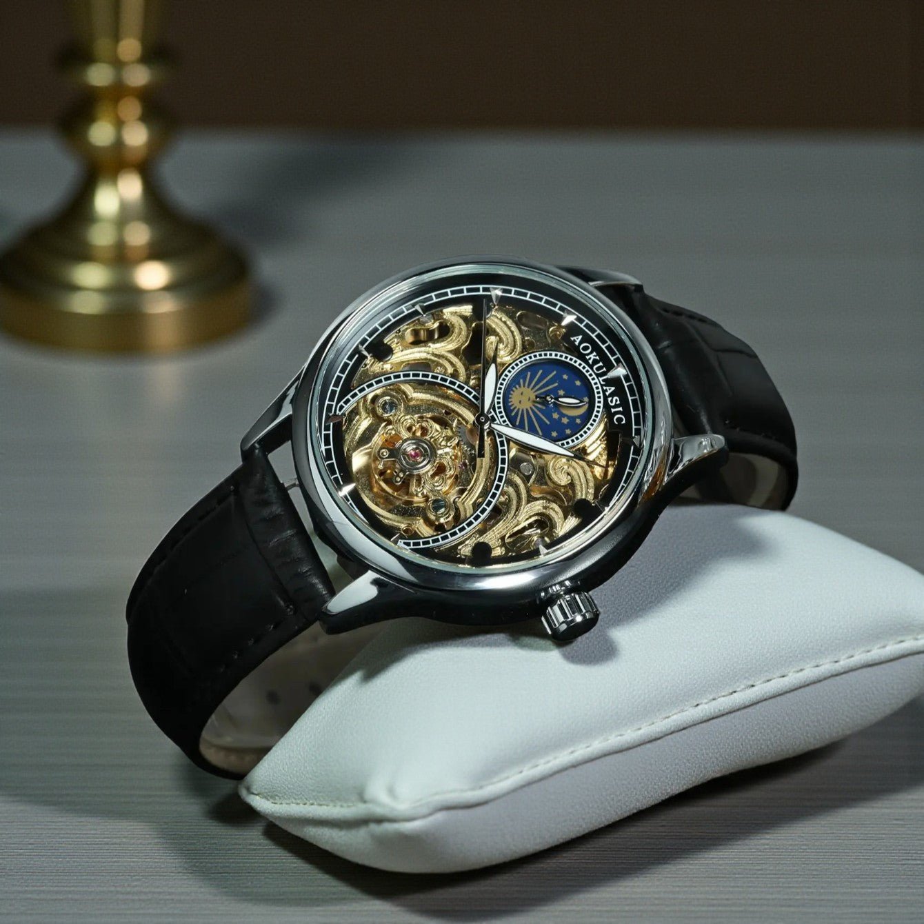 AOKULASIC Skeleton Tourbillon Watch for Men - The Crew