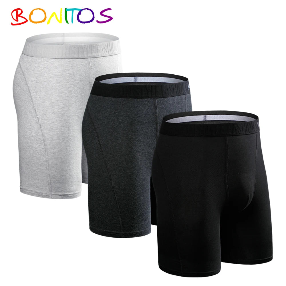 Men’s Premium Long Boxers 3 - Pack – Comfortable Fit - The Crew