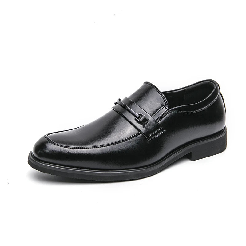 Men’s Classic Leather Slip - On Loafers – Timeless Dress - The Crew