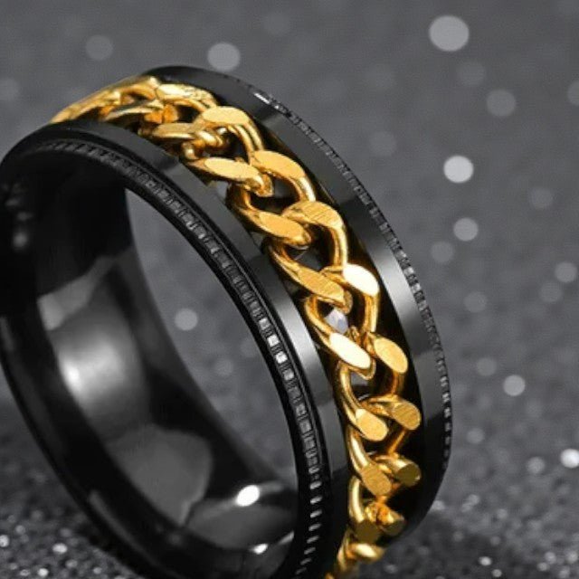 Rotatable Chain Ring for Men – Titanium Steel Spinner | The Crew - The Crew