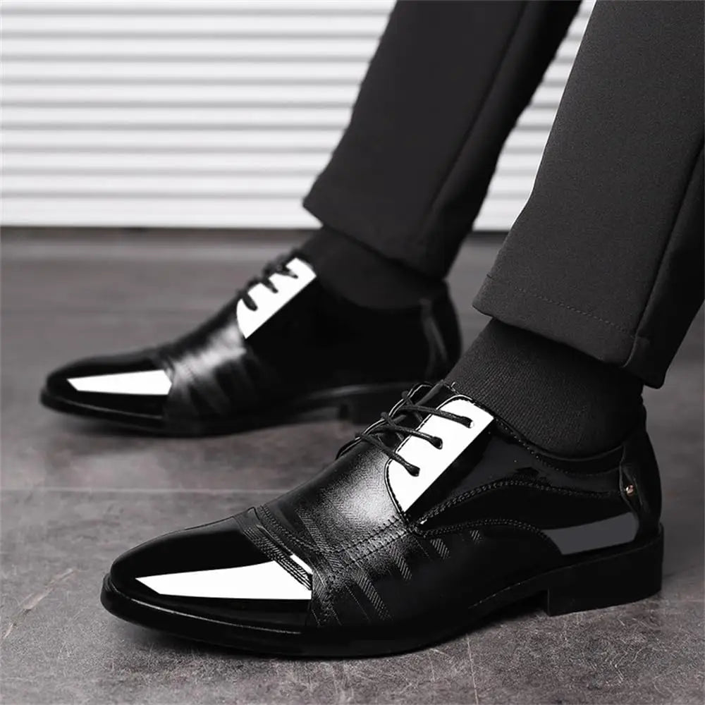Men’s Luxury Patent Leather Oxfords – High - Shine Dress - The Crew
