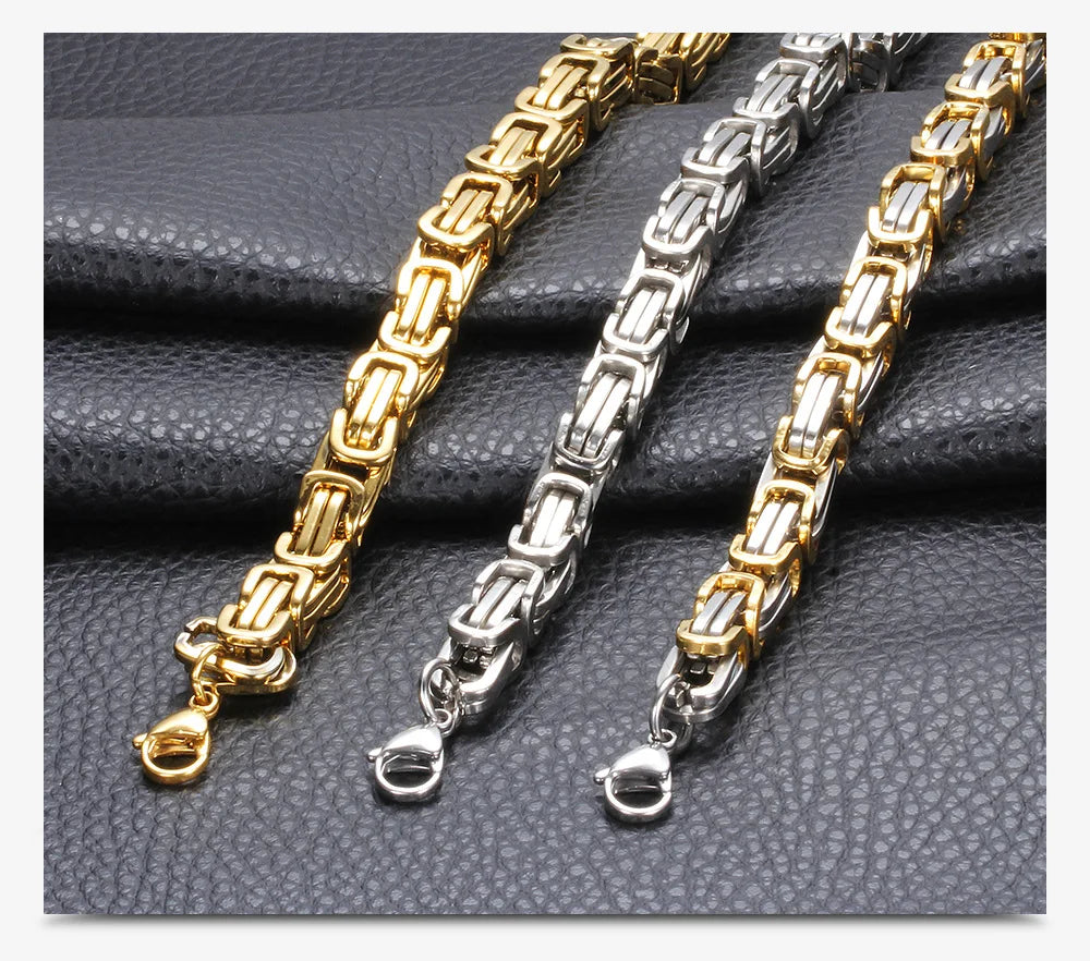 Gold biker bracelet chain style – The Crew
