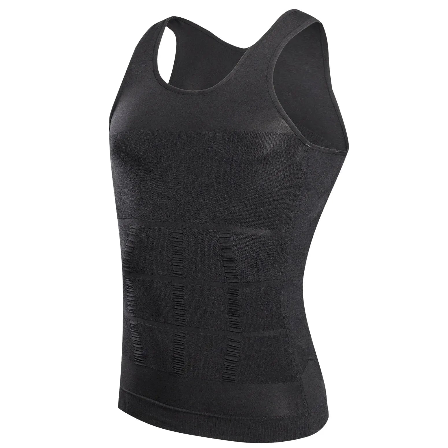 Men’s Black Body Shaper Tank Top – The Crew