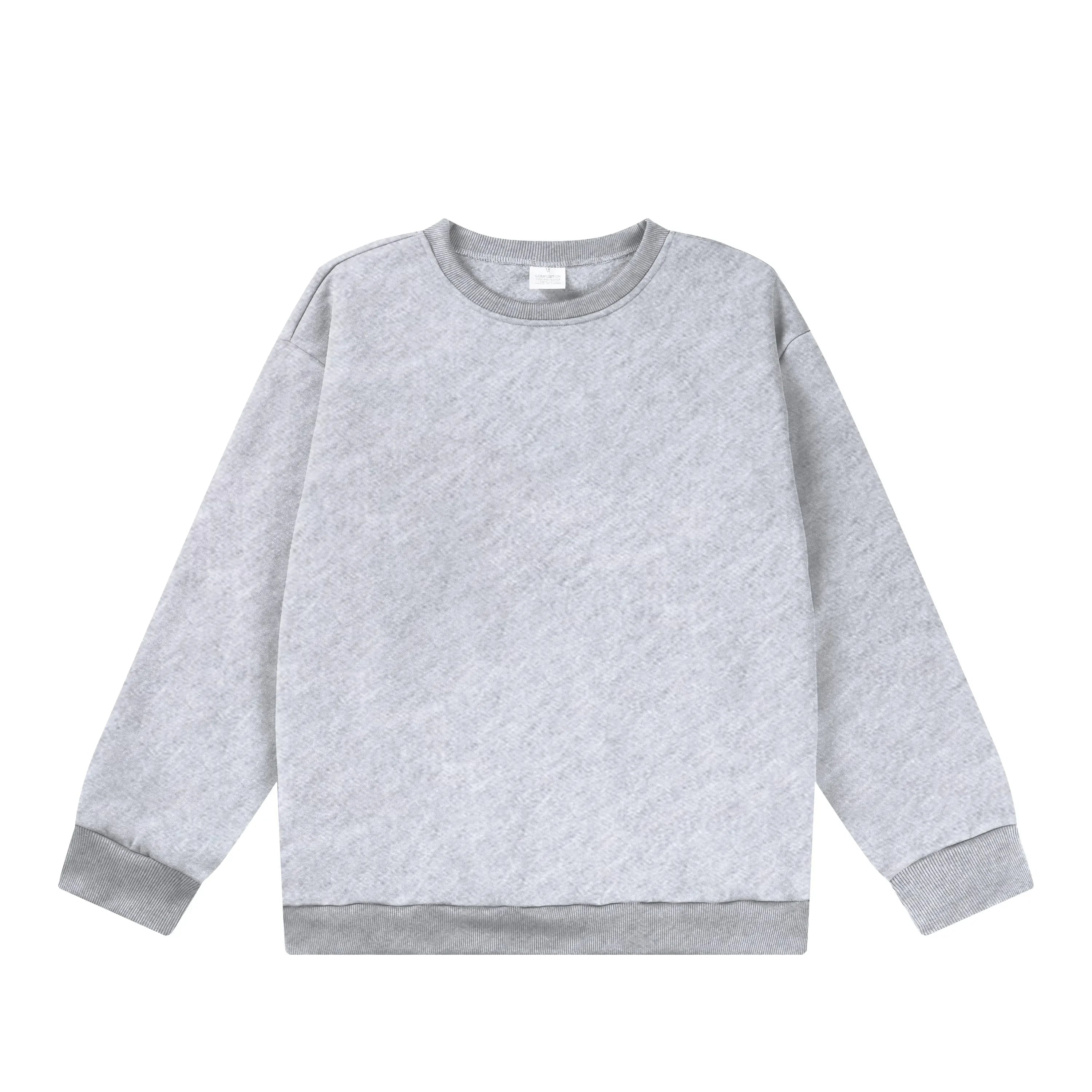 Light Grey Men’s Oversized Cotton Sweatshirt – The Crew