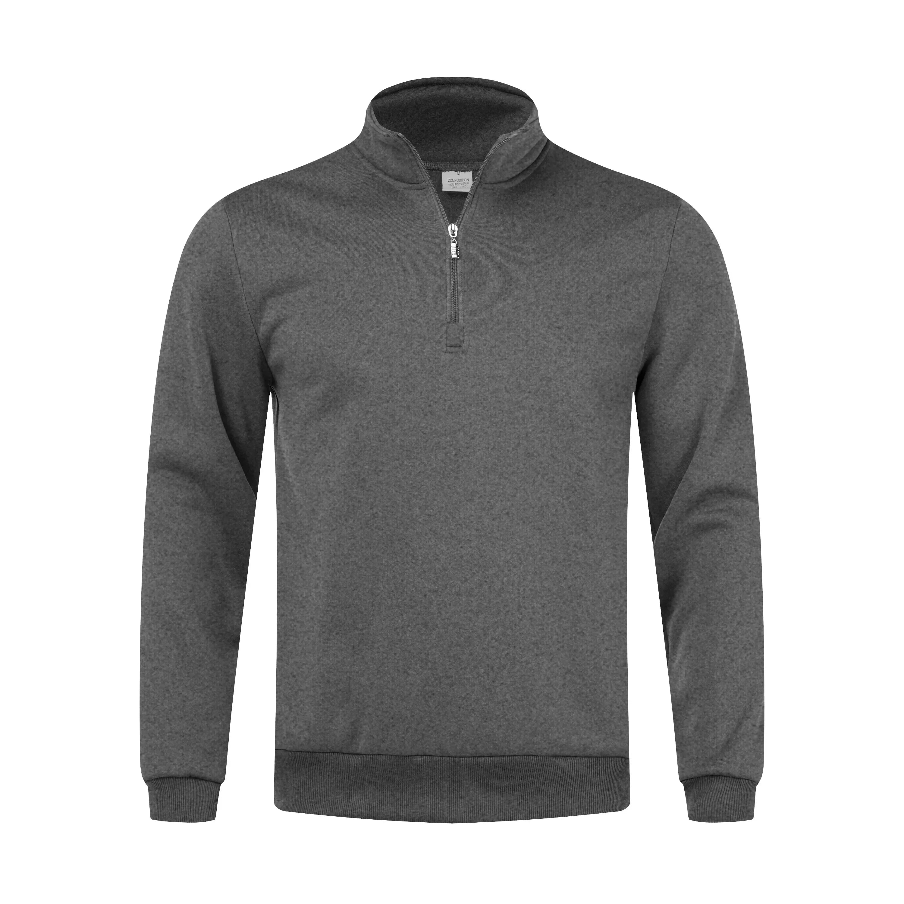 Dark Grey Men’s Knit Mock Neck Pullover – The Crew