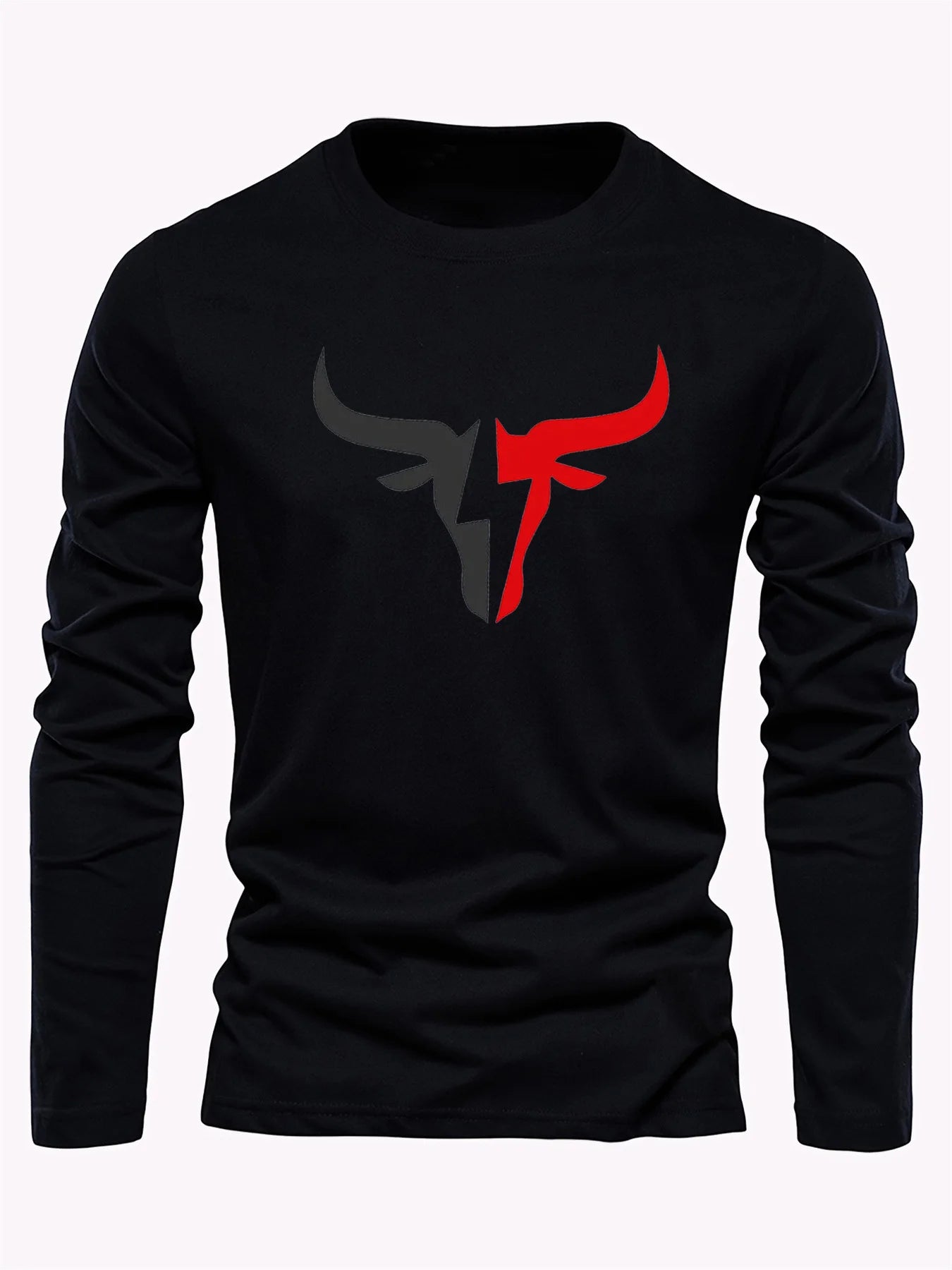 Black Red Bull Print Men’s T-Shirt – The Crew