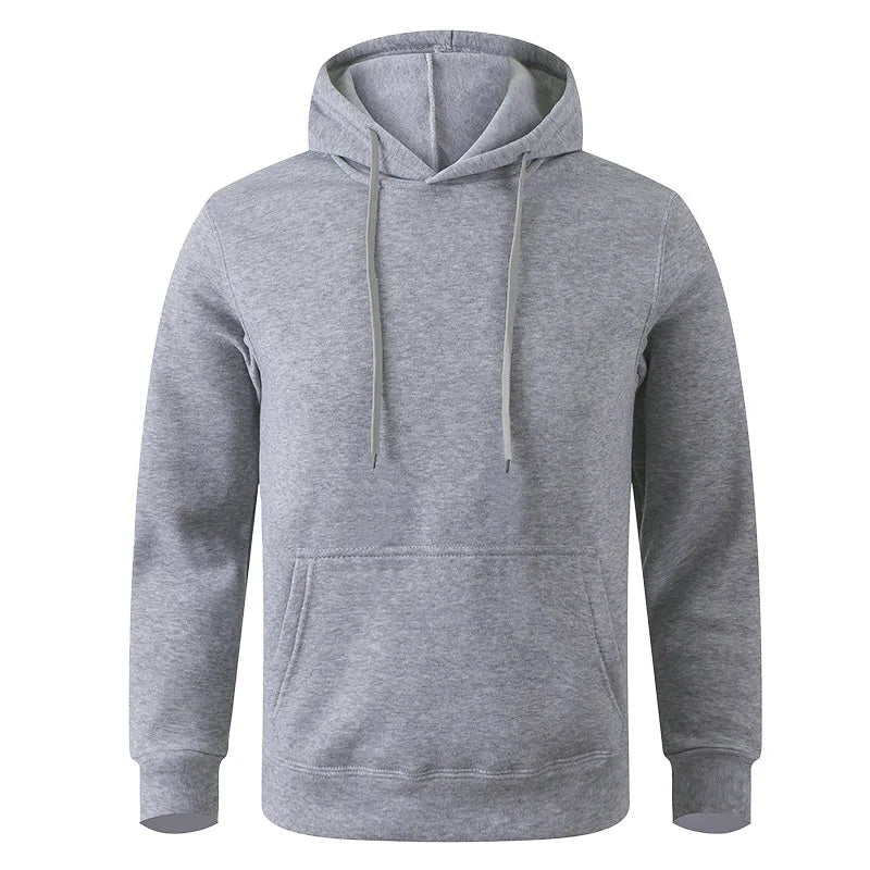 Grey Men’s Hoodie Casual Sportswear – The Crew