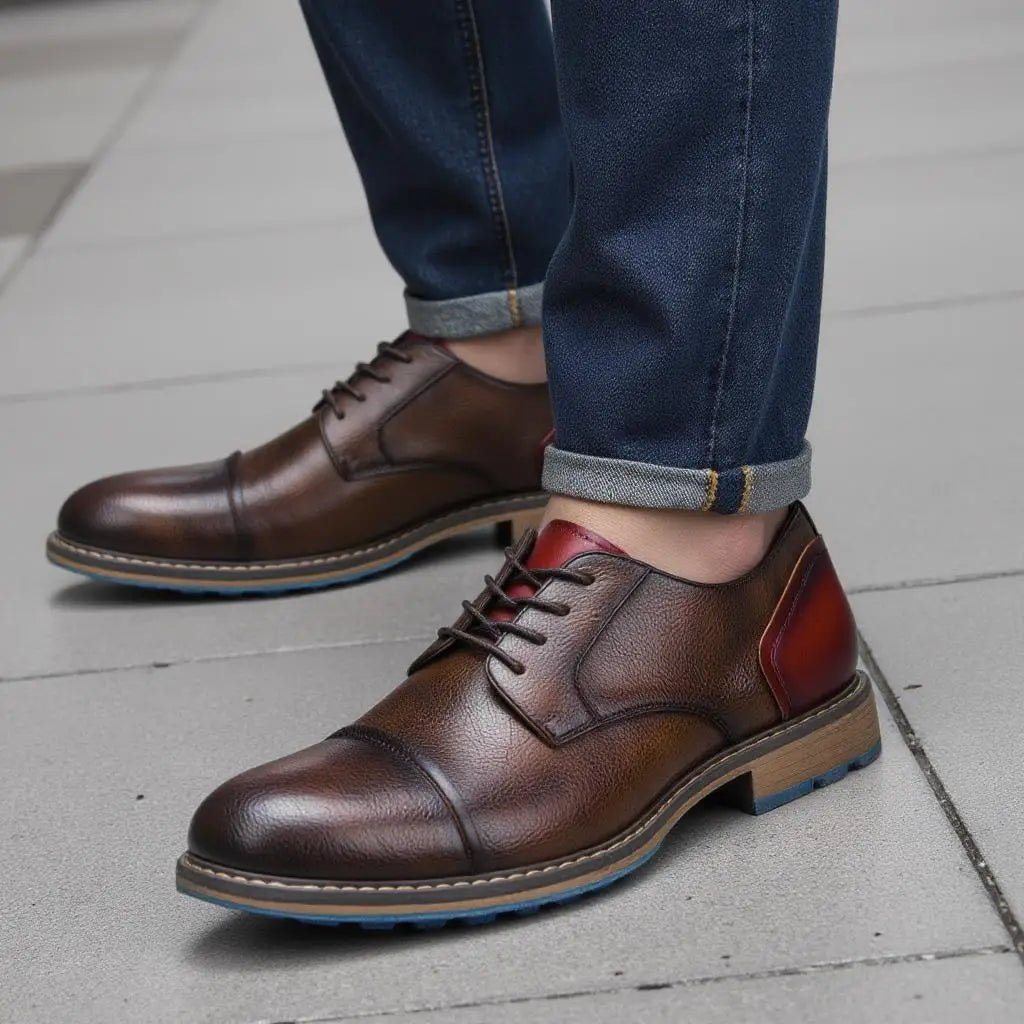 Men’s Retro Derby Shoes 2025 – Vintage Formal Style - The Crew