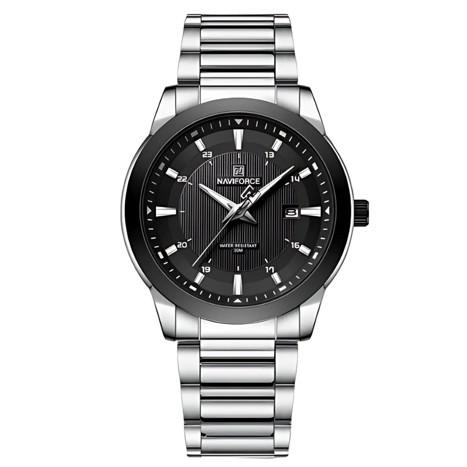 NAVIFORCE NF8029 Silver Dial Full View – The Crew