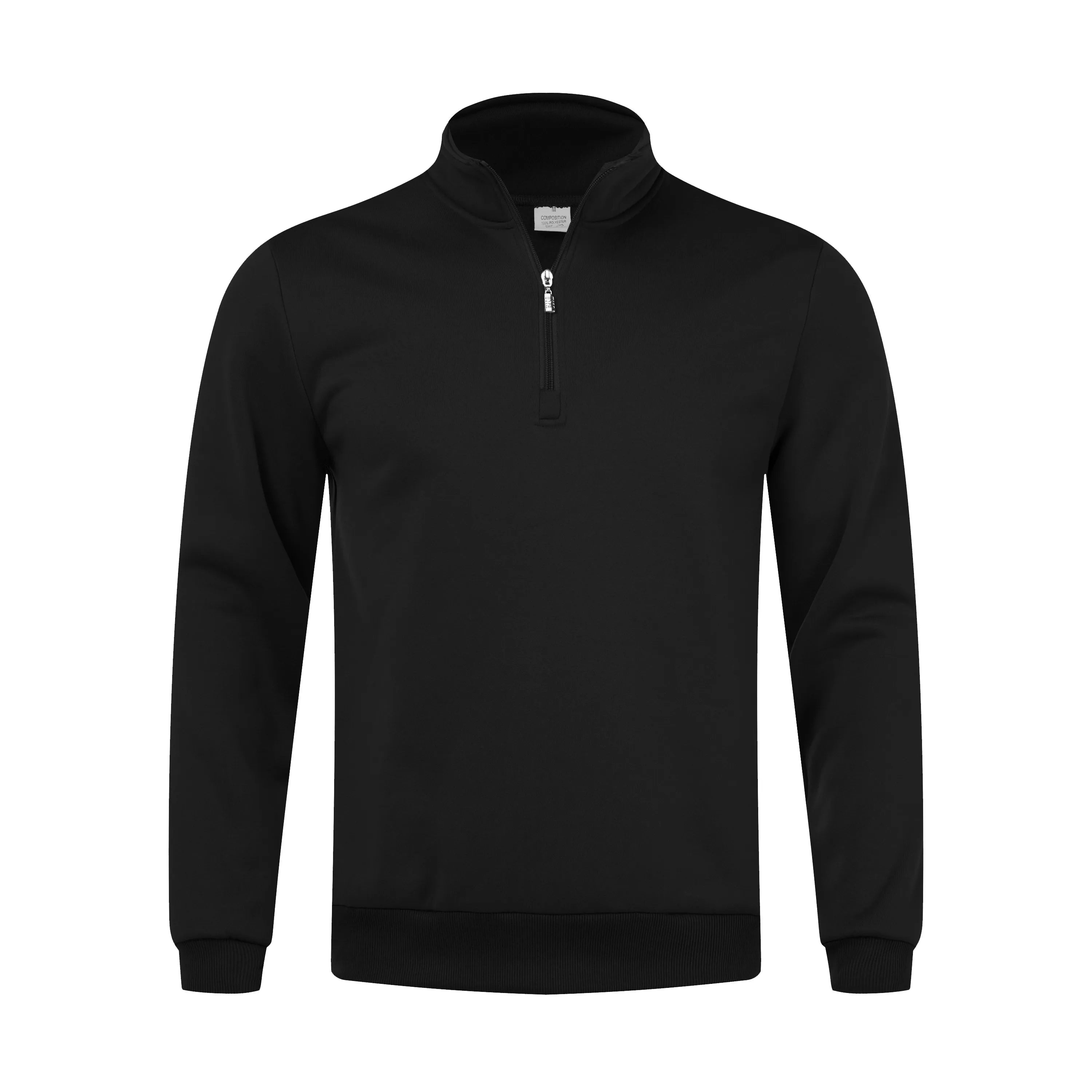 Black Knit Mock Neck Pullover Studio Shot – The Crew