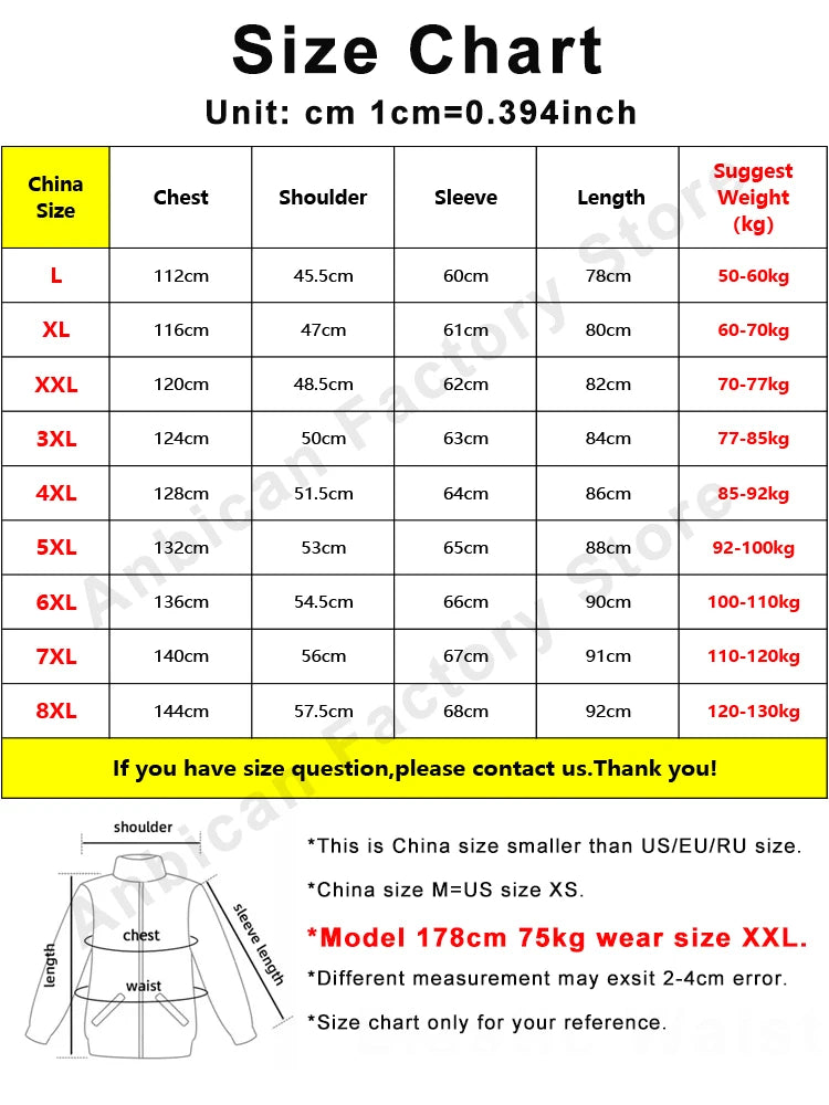Men hooded trench coat size chart measurement guide – The Crew