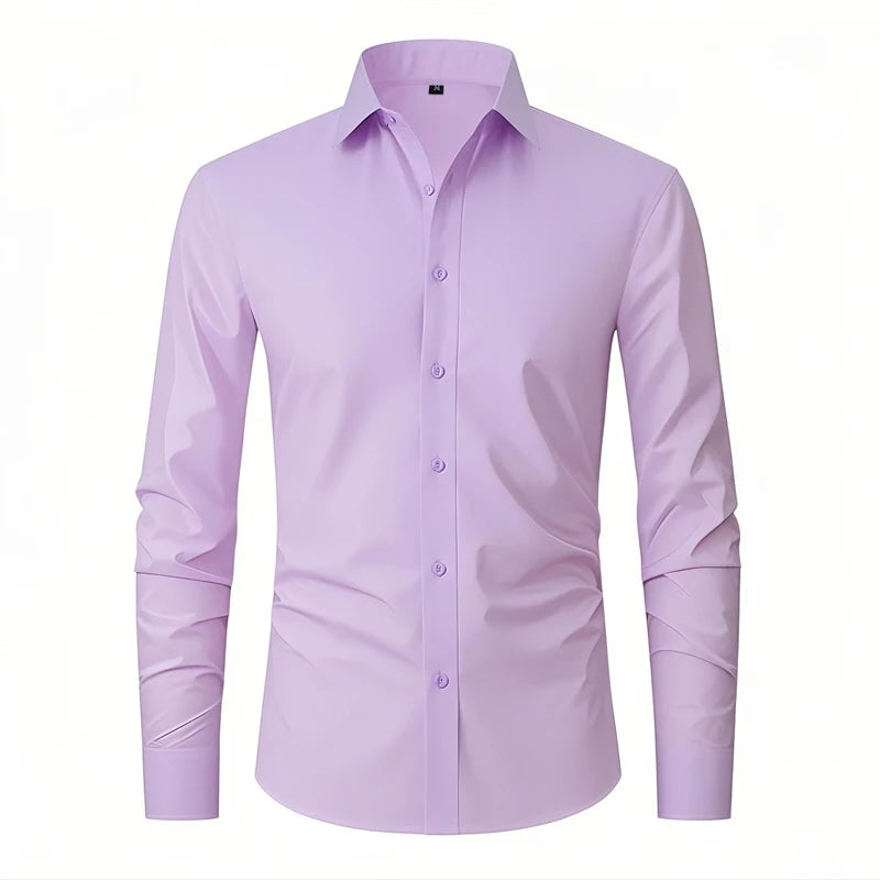 Light purple slim fit dress shirt men formal style – The Crew