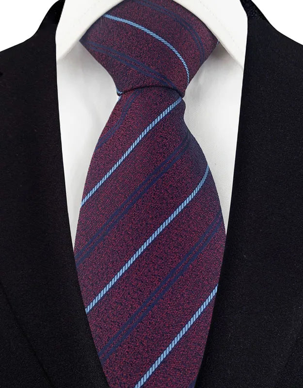 Men’s Red Striped Tie Business Look – The Crew