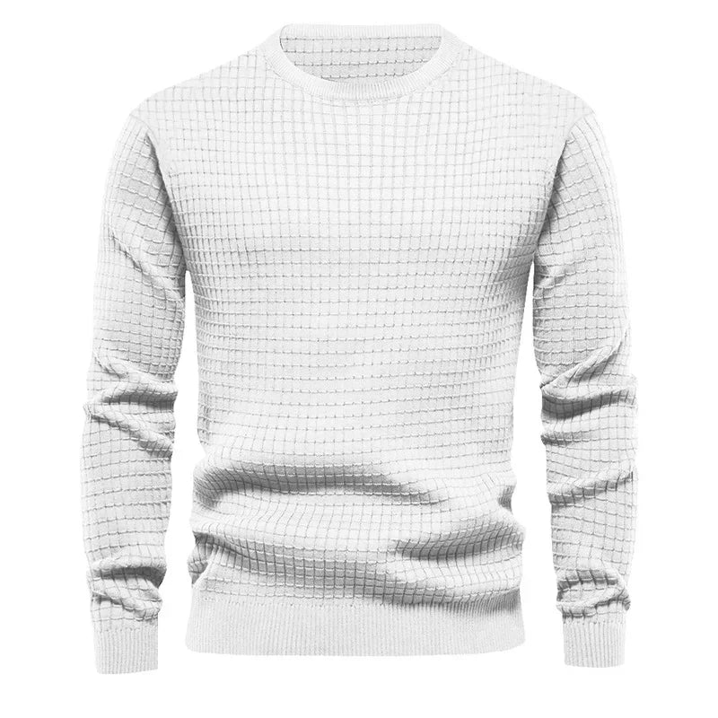White Men’s Casual Crew Neck Sweatshirt – The Crew