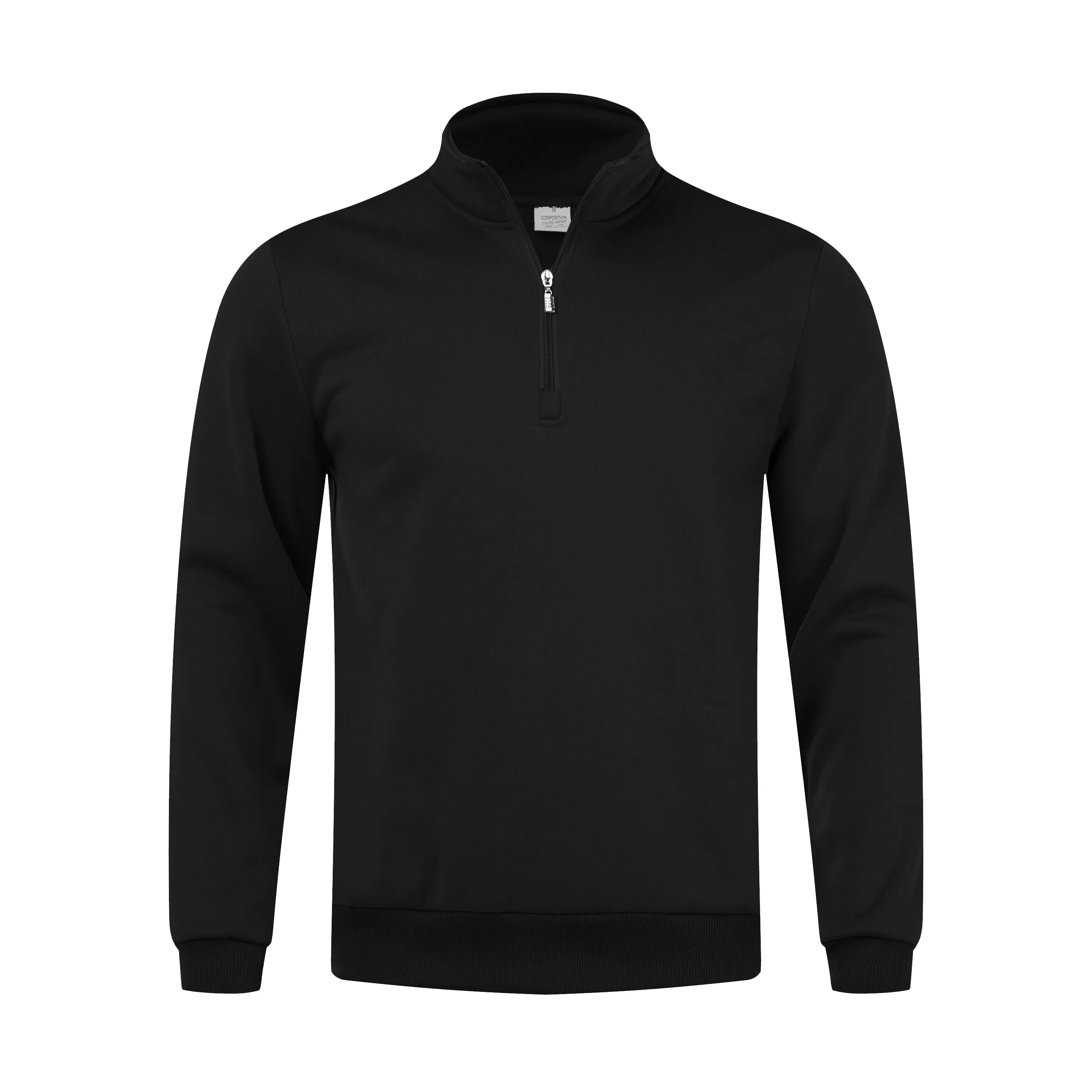 Black Men’s Knit Mock Neck Pullover Casual – The Crew