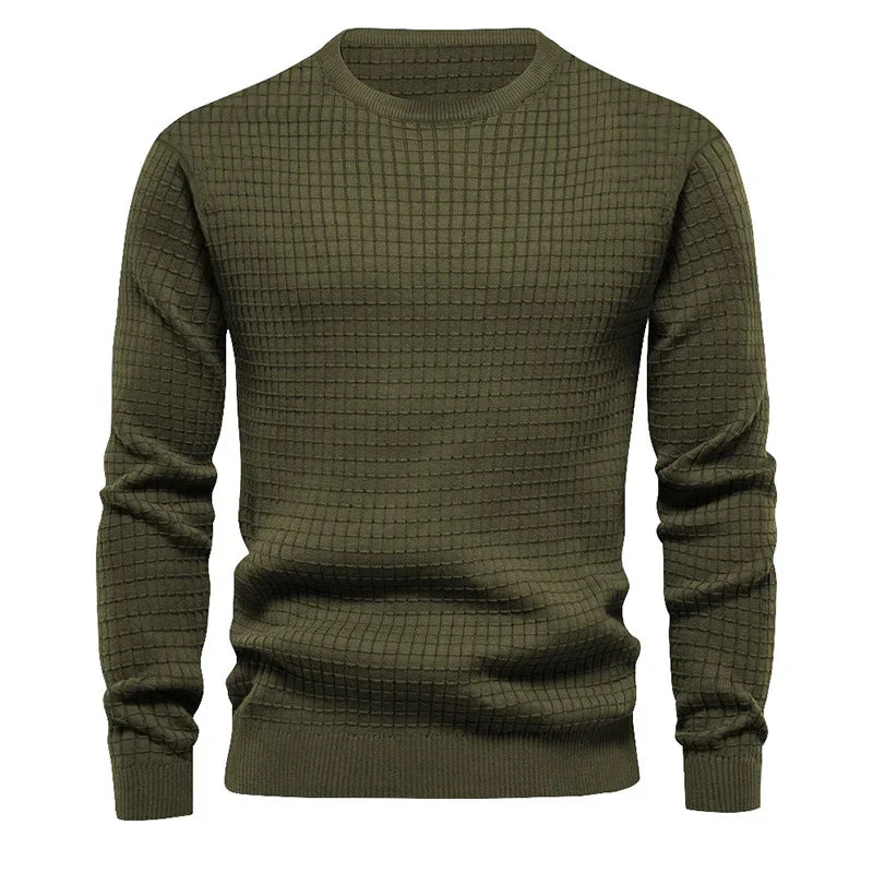 Olive Green Men’s Casual Crew Neck Sweatshirt – The Crew