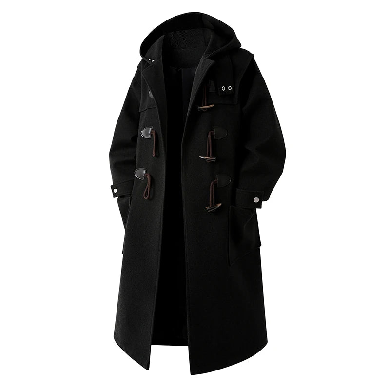 Men’s Hooded Windbreaker Coat – Autumn Winter - The Crew