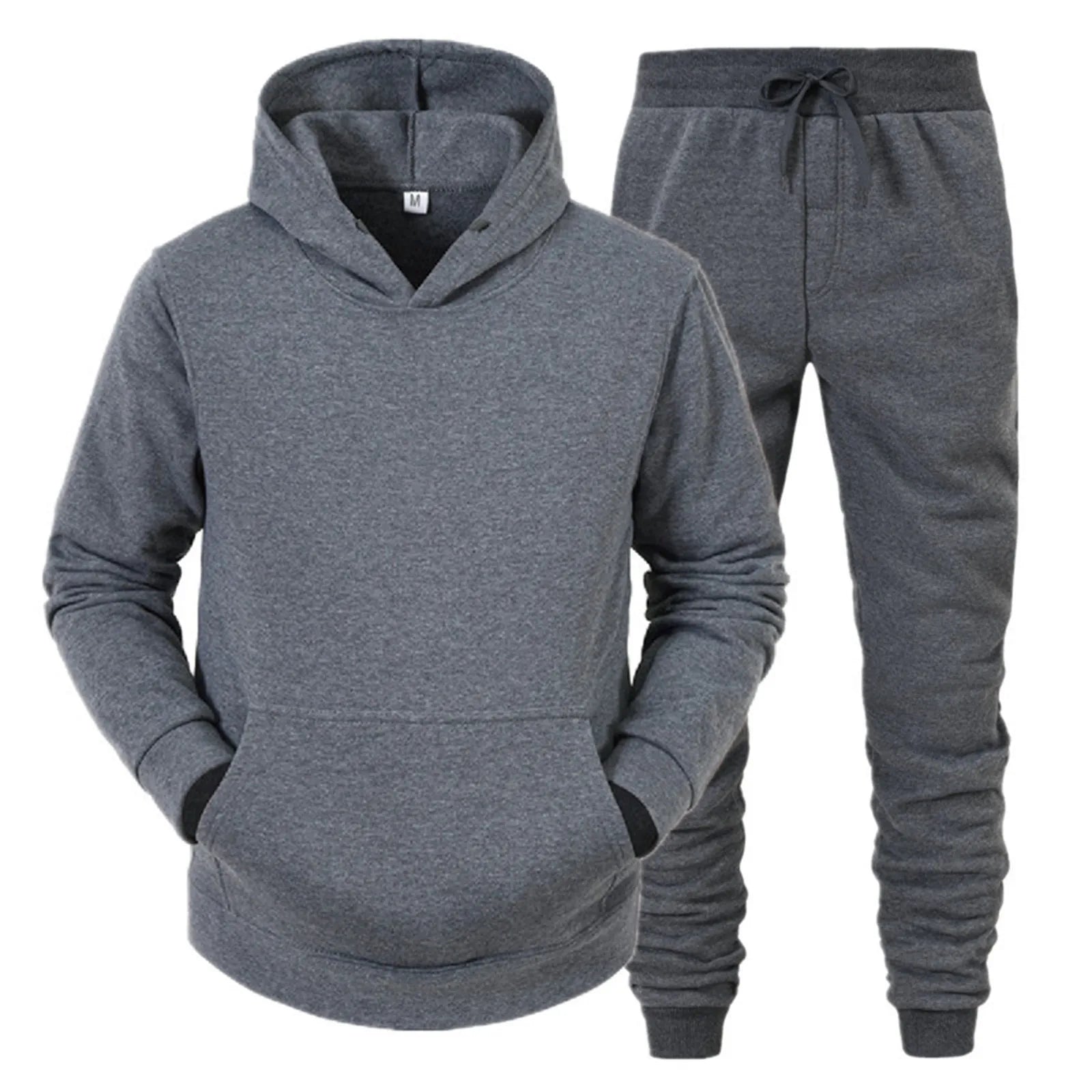 Grey Men’s Hoodie and Pants Sports Set – The Crew