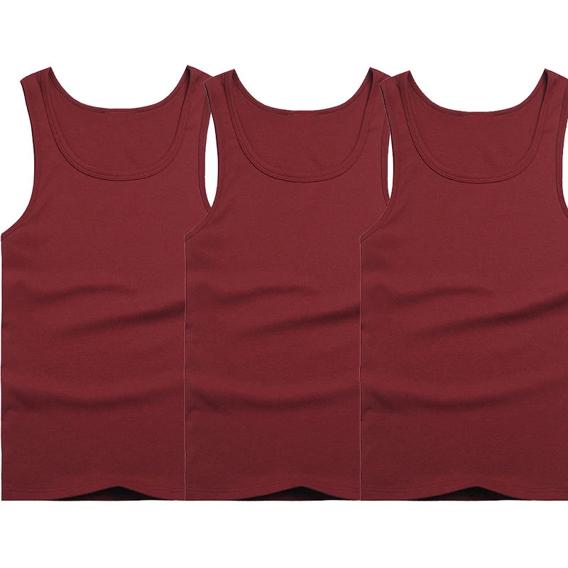 Red cotton sleeveless tank tops pack – The Crew