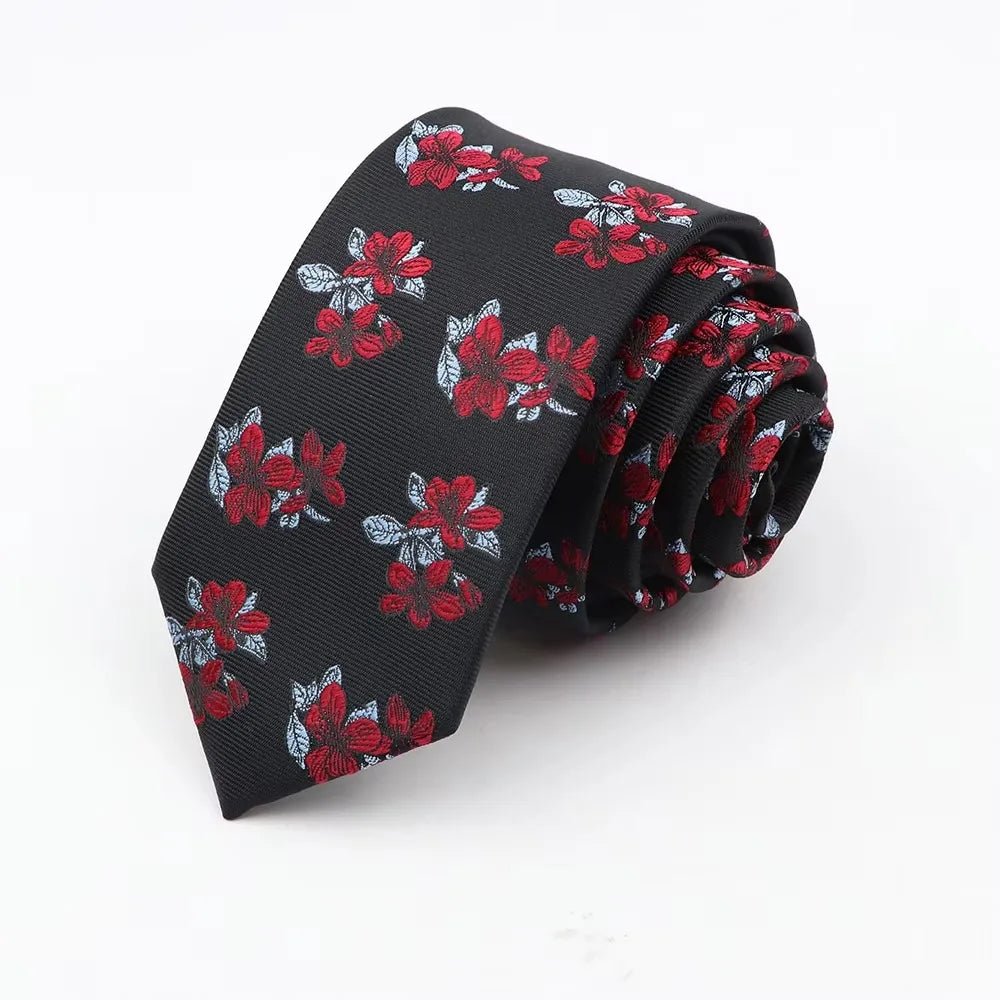 Men’s 6cm Floral Slim Tie - The Crew